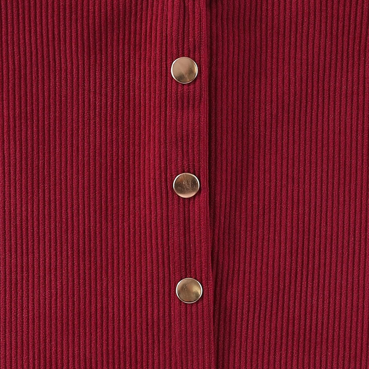 Disney Minnie Mouse Girls Long Sleeve Shirt and Corduroy Skirt Set for Toddler and Big Kids - Image 7