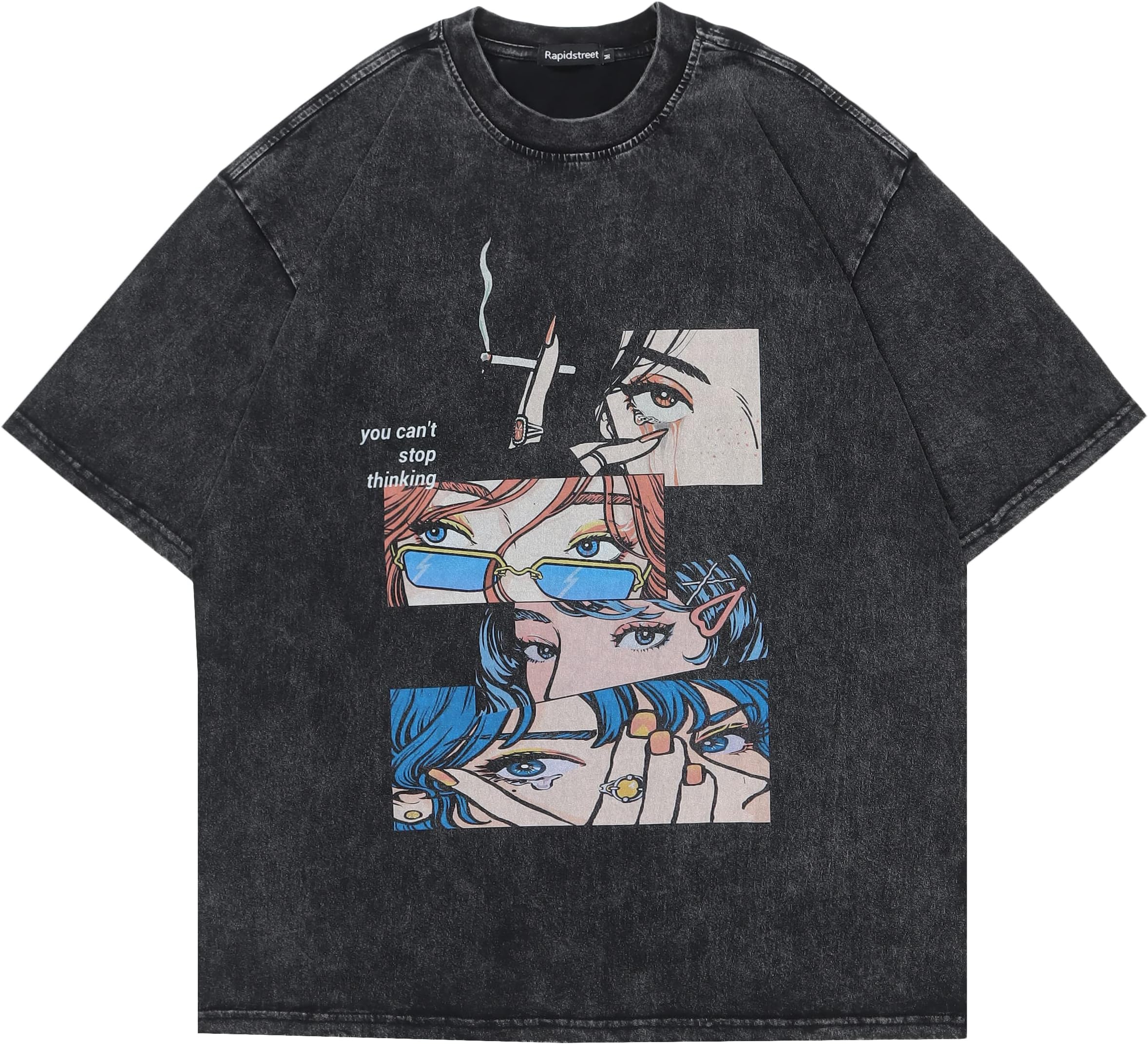 Men T-Shirt Streetwear Aesthetic Graphic Relaxed Tee Shirt Unisex Hipster