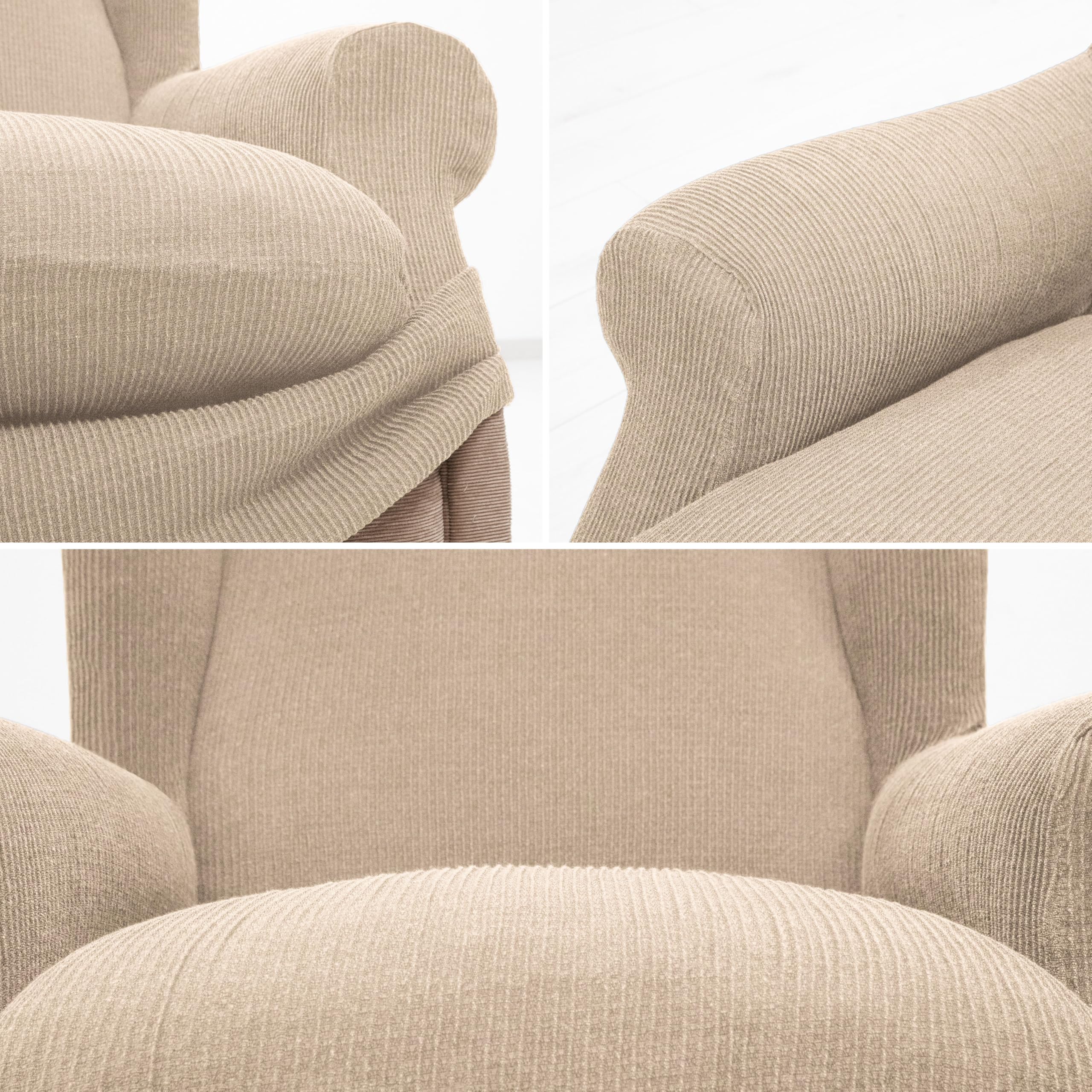 FAVERTI® Fodera elastica per poltrona da 70 a 100 cm | Modello Reale | Beige