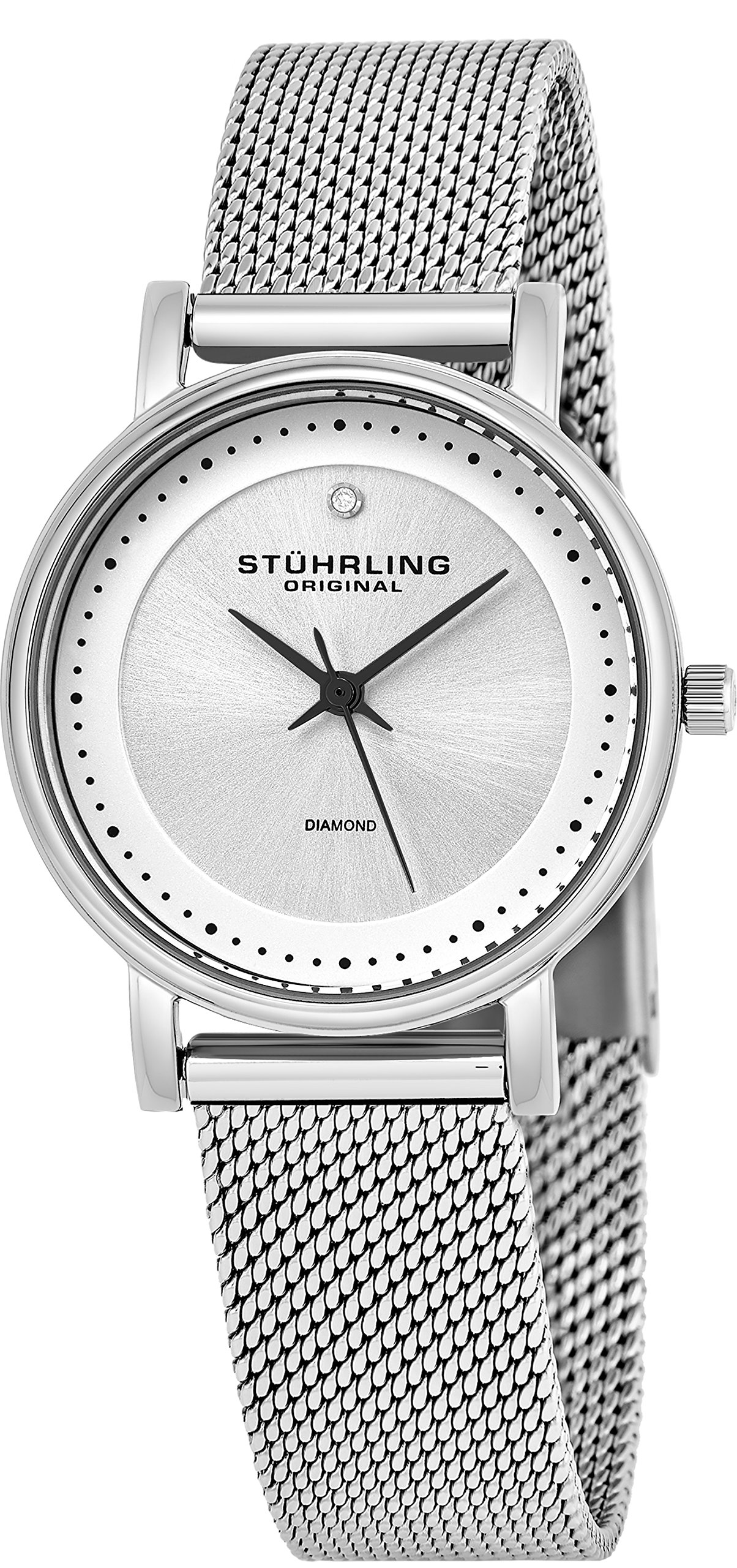 Stuhrling Womens Dorset Crystal-Accented Dress Watch with Stainless Steel Mesh Bracelet Japanese Quartz Watch (B08WT53QG1) Amazon Price History, Amazon Price Tracker