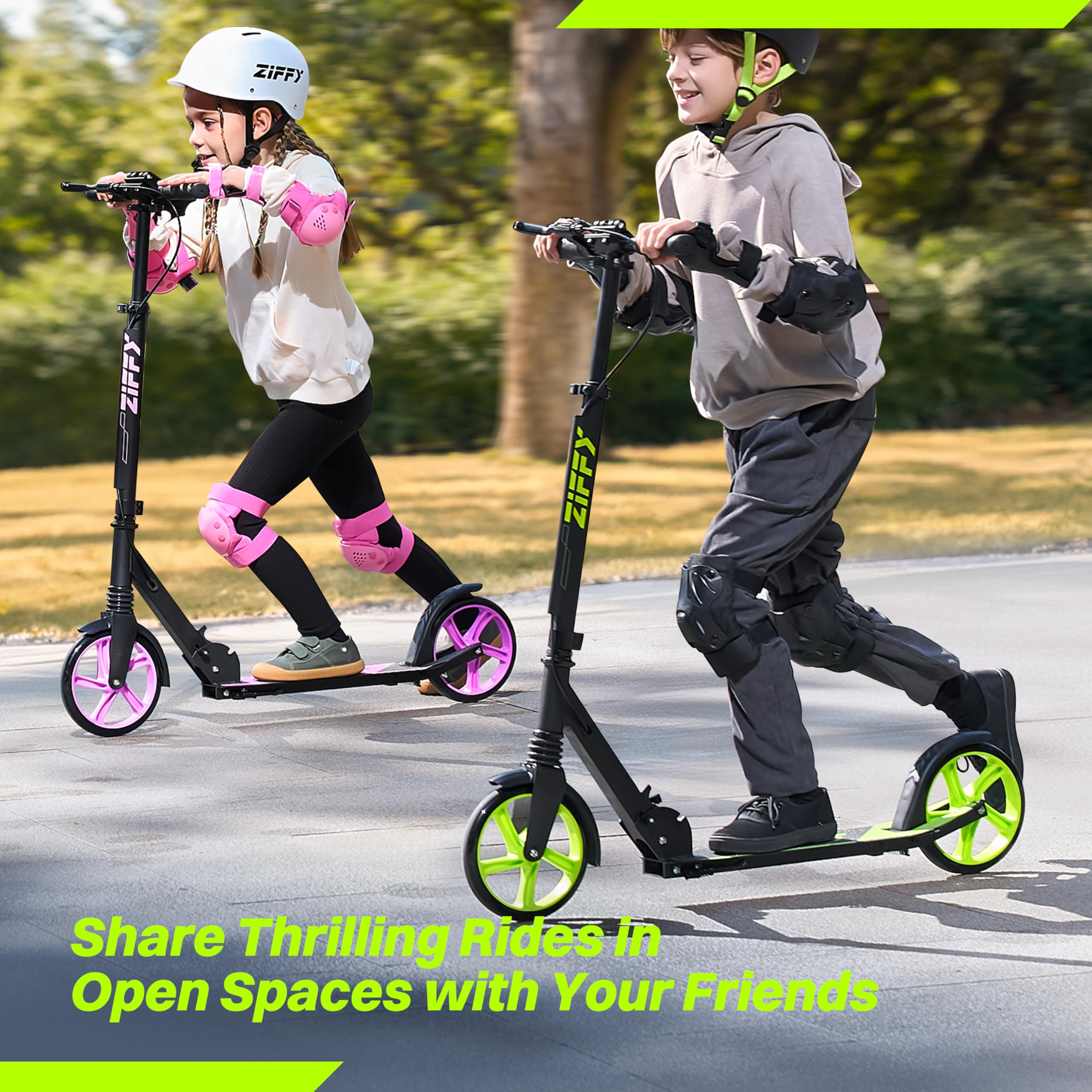 JOVA ZIFFY Scooter para crianças com freio de mão, scooter