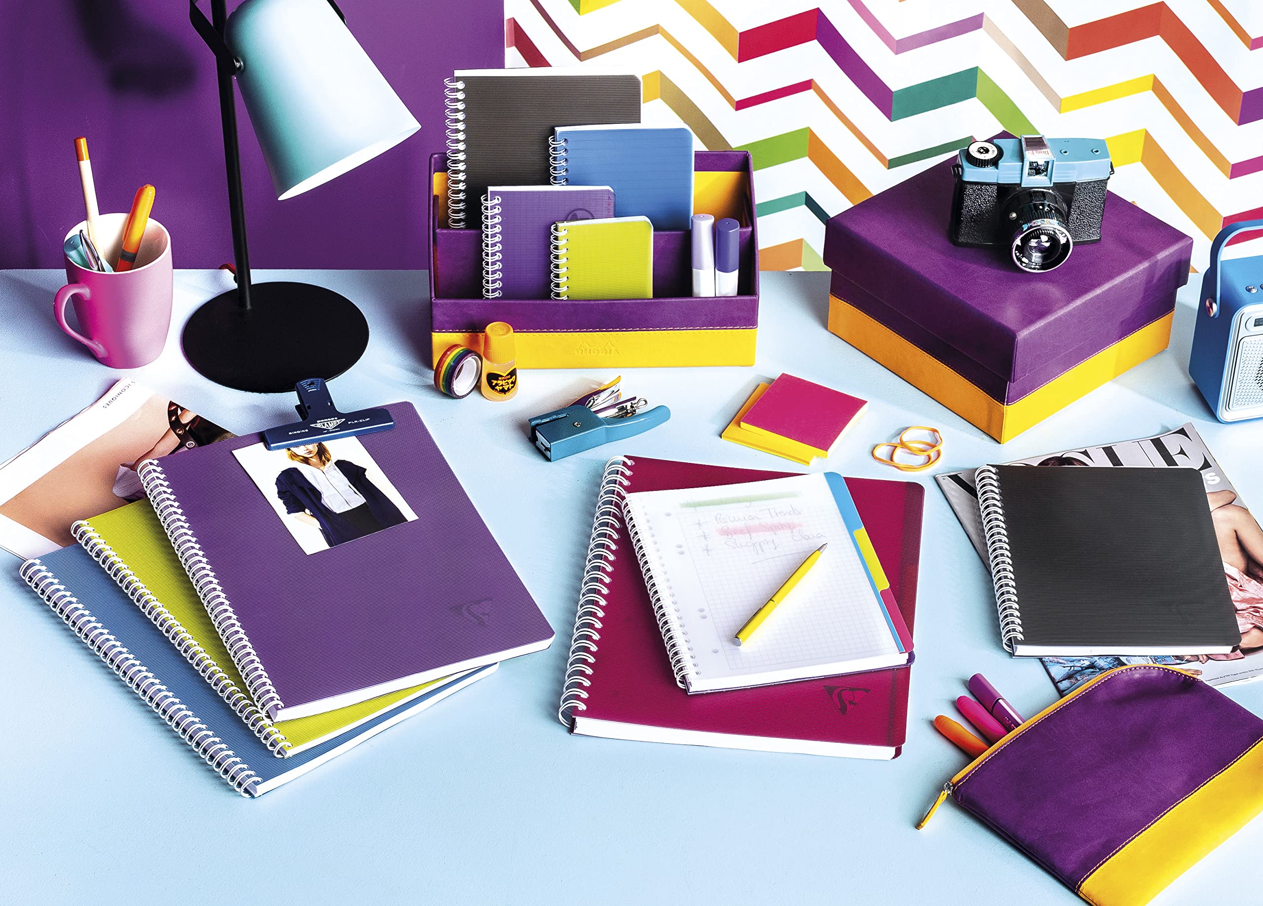 Clairefontaine 329156C notatniki Linicolor x5 A4 22,5x29,7 białe
