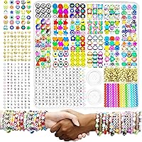 Vista 1 de ARTDOT 1642 cuentas de arcilla para hacer pulseras de amistad, 24 estilos de suministros para hacer joyas, cuentas lindas y dijes con hilo elástico