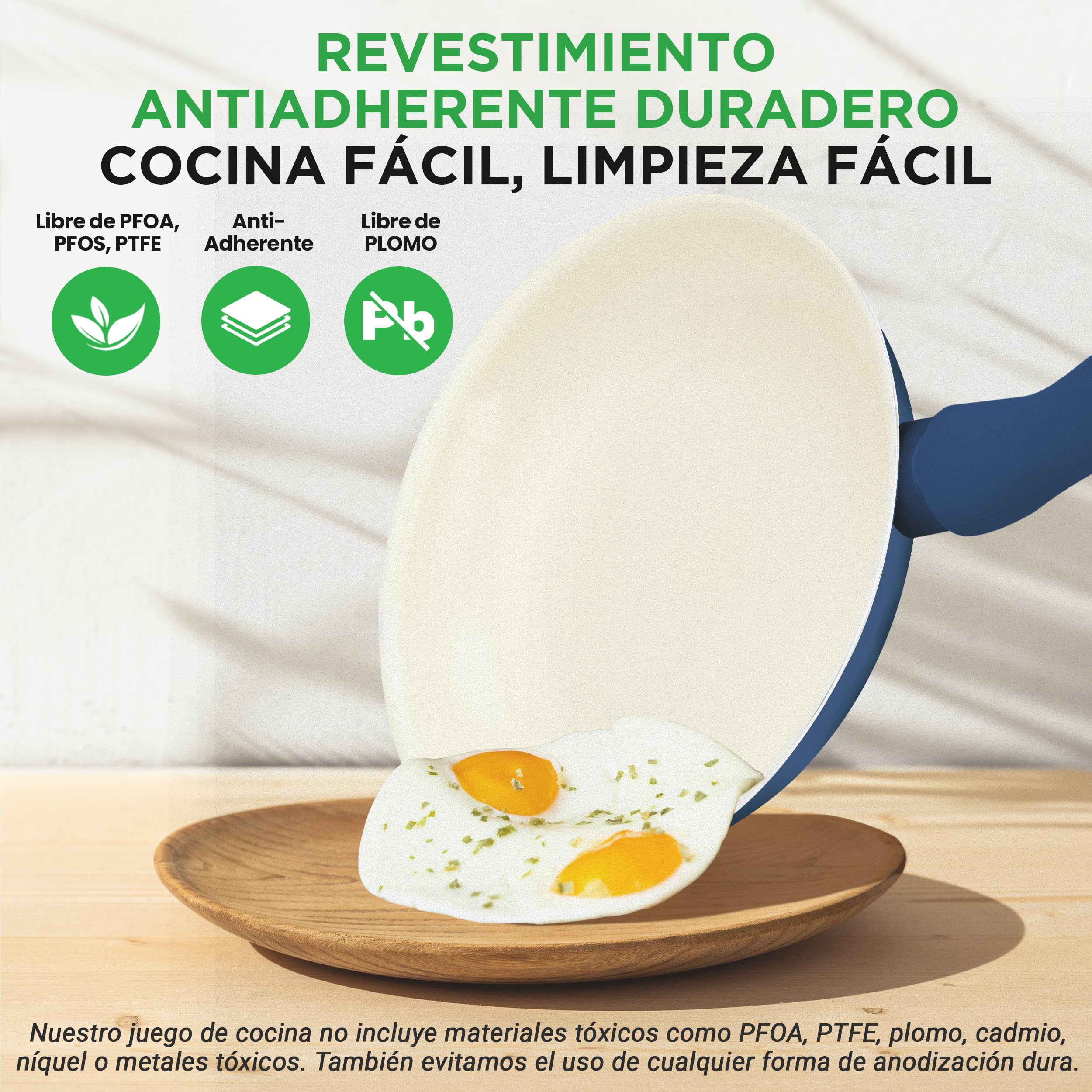 NutriChef set completo de cocina de 54 piezas, cerámica antiadherente, apto para inducción