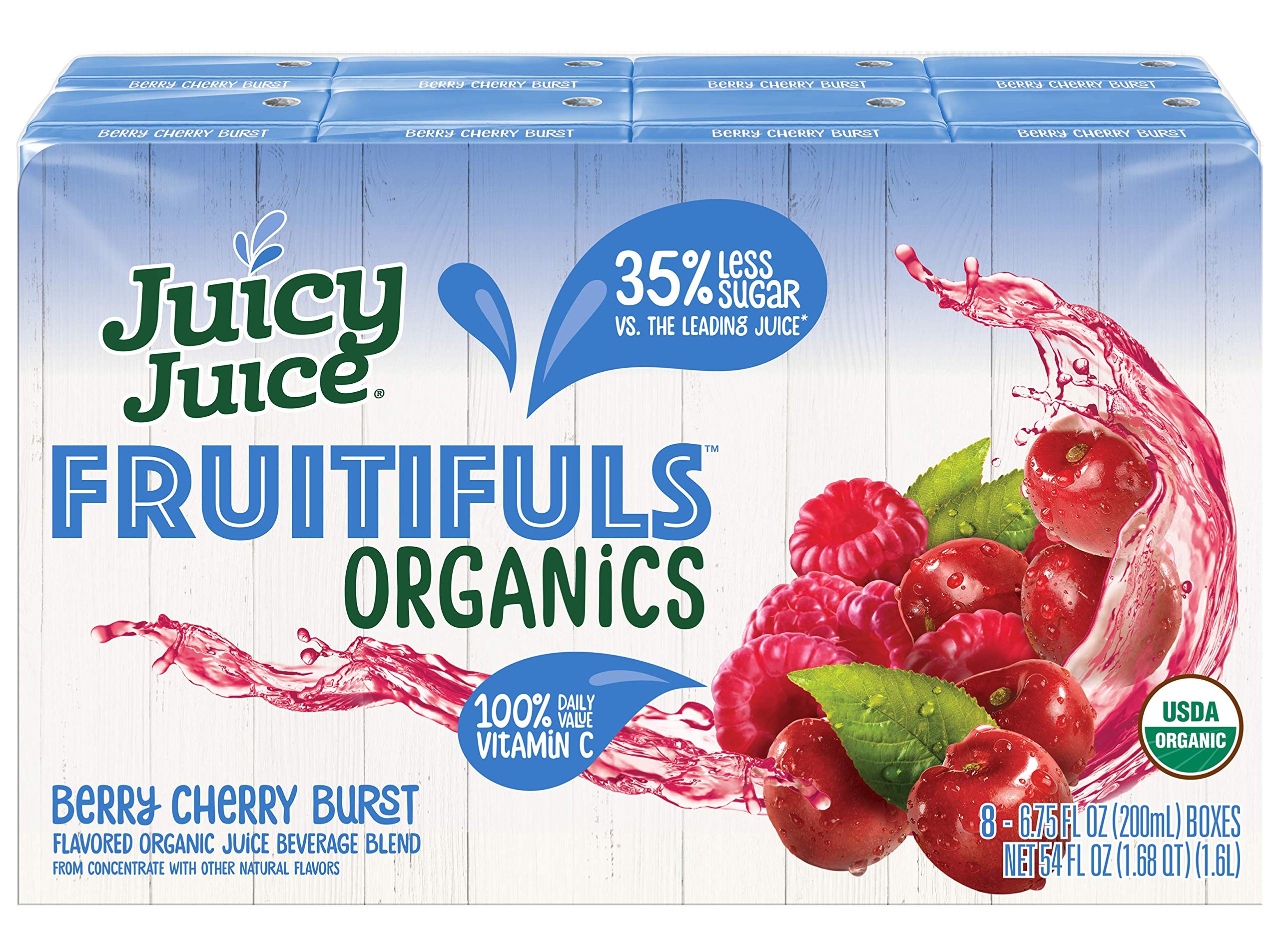 Amazon.com : Juicy Juice Fruitifuls Organics, Berry Cherry, 6.75