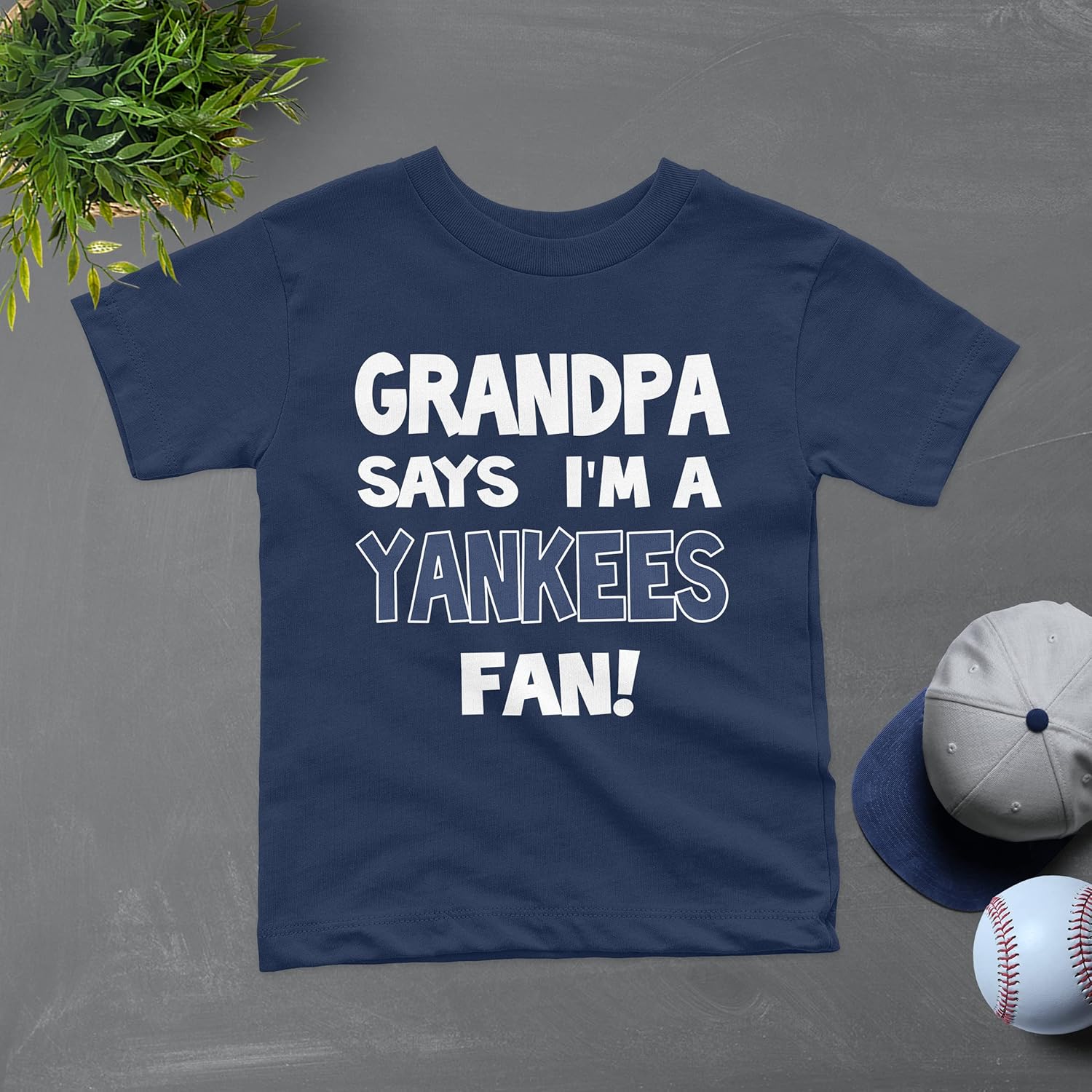 NanyCrafts' Grandpa Says I'm a Yankees Fan Kids Shirt, Children Yankees Fan