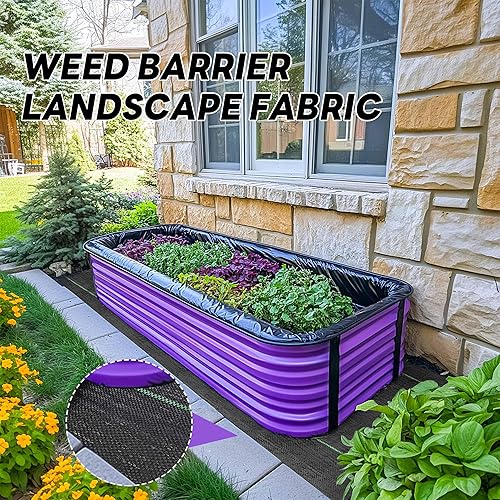 Miniatura 3 de GRASSCLUB Tela de barrera de malezas de 4 x 50 pies, tela resistente de alta calidad para control de malezas, duradera y ecológica, alfombrilla de