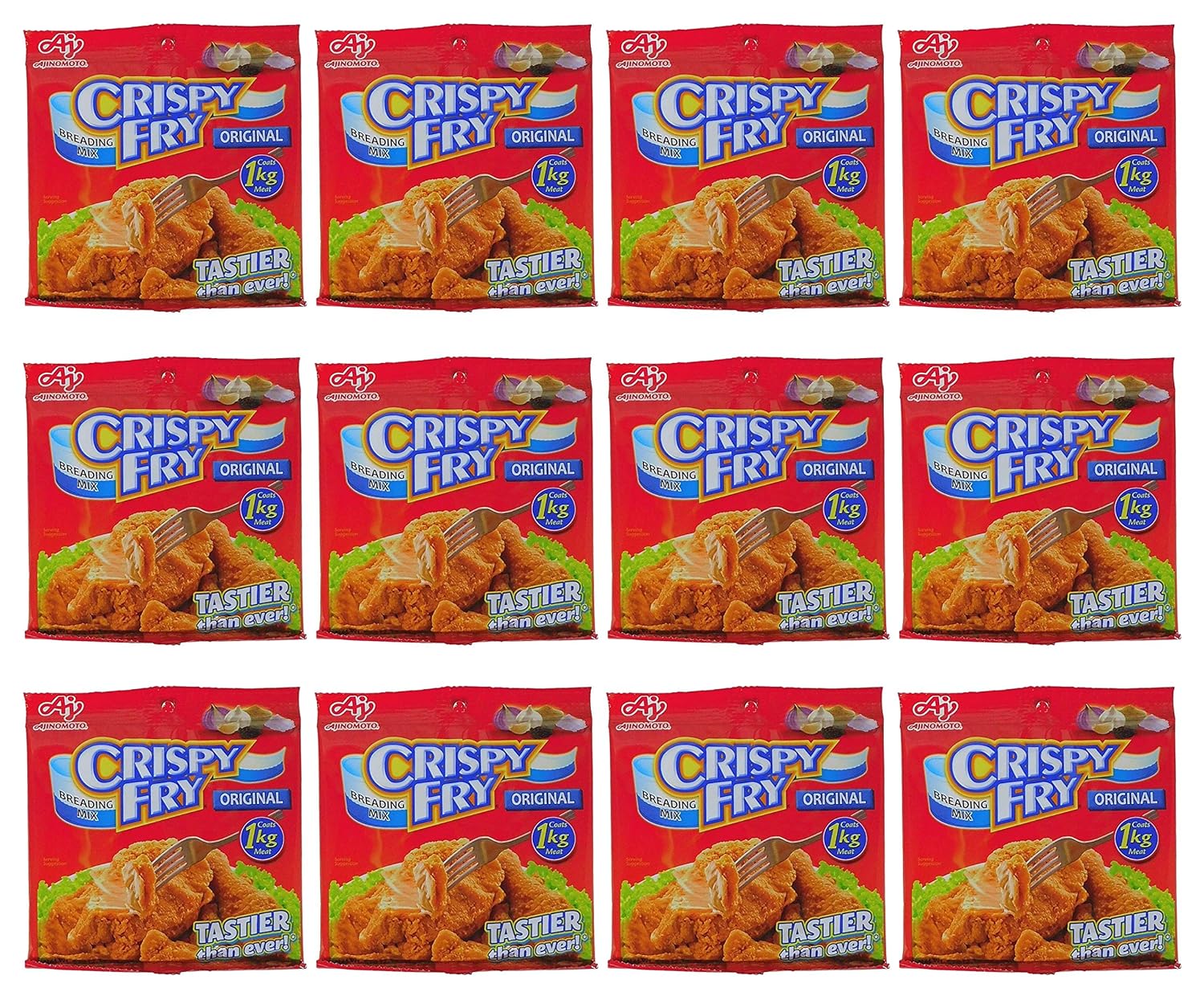 Ajinomoto Crispy Fry Breading Mix Original Flavor, 62 grams (Pack of 12) in Intfeast Packaging