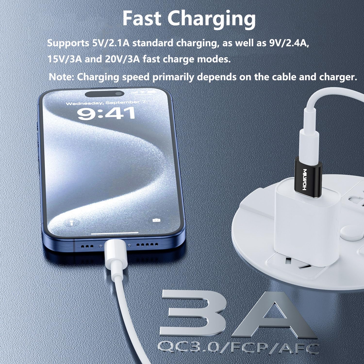 Paquete de 4 adaptadores USB a USB C, USB C hembra a USB 3.0 macho, transferencia de datos de carga rápida de 5 Gbps para M-acBook, i-Pad, i-Phone 15 16, G-alaxy, X-Peria, A-pple Watch