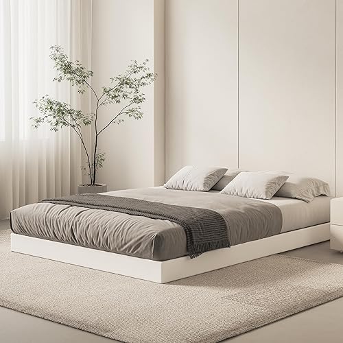 Miniatura 4 de Base de cama tamaño Queen con somier, perfil bajo de 5 pulgadas, base de colchón de metal de servicio pesado de 3000 libras con funda de tela, fácil