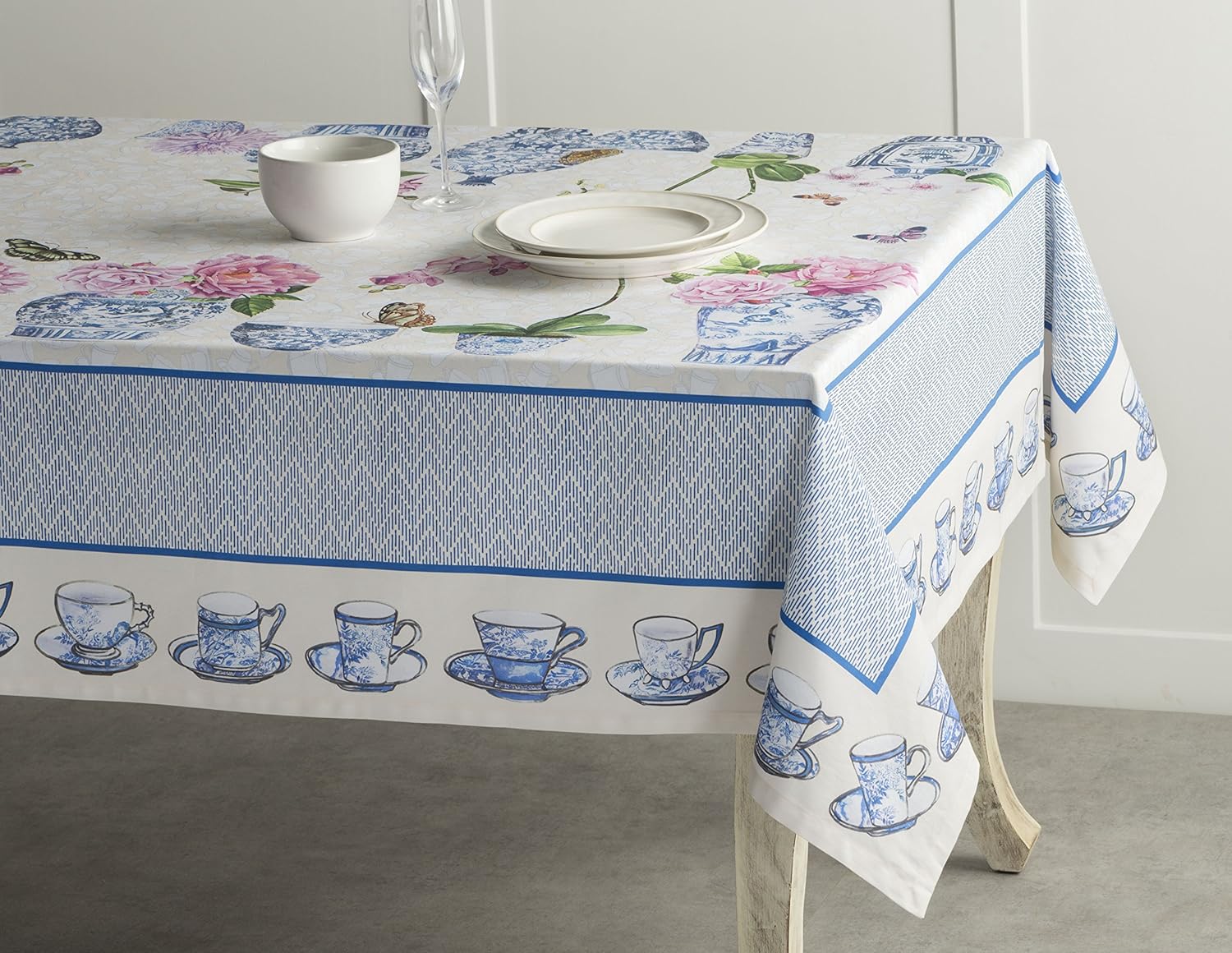 Amazon Crazy 🔥 Deals Maison d' Hermine Canton 100% Cotton Easter Tablecloth for Kitchen Dining | Tabletop | Decoration | Parties | Weddings | Spring/Summer (Rectangle, 60 Inch by 120 Inch)