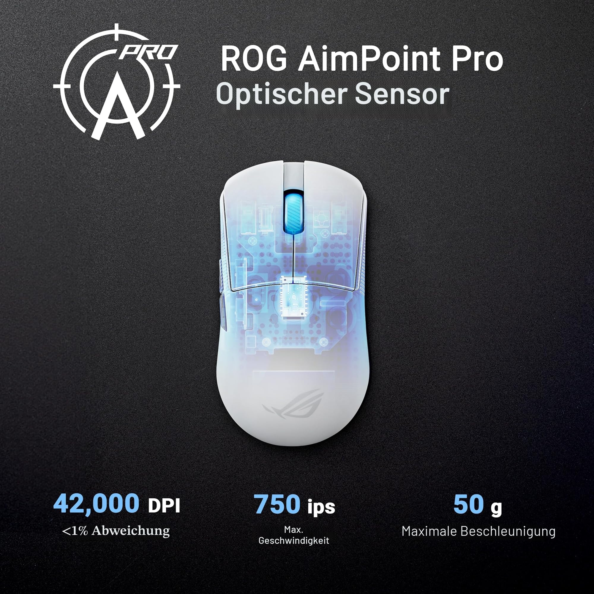 Asus ROG Harpe Ace Mini White kabellose ESport Gaming Maus mit nur Gewicht – Bild 5