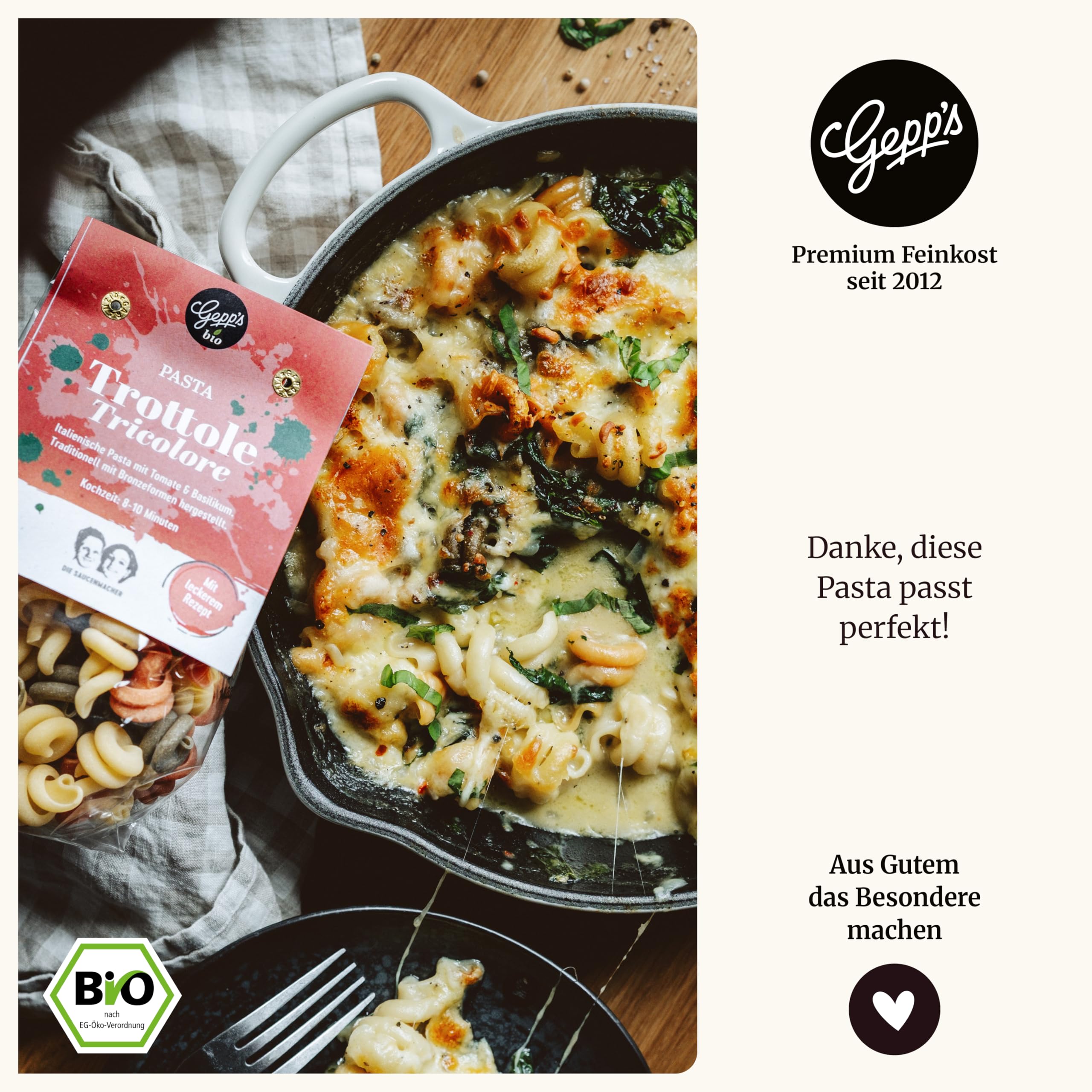 Gepp's Delicatessen Thank You Box Gift Basket with Many Delicacies, Company Gift for Employees and Colleagues, Specialities such as Pasta, Truffle Sauce, Pesto, Amaretto, Gourmet Gift Set - 4