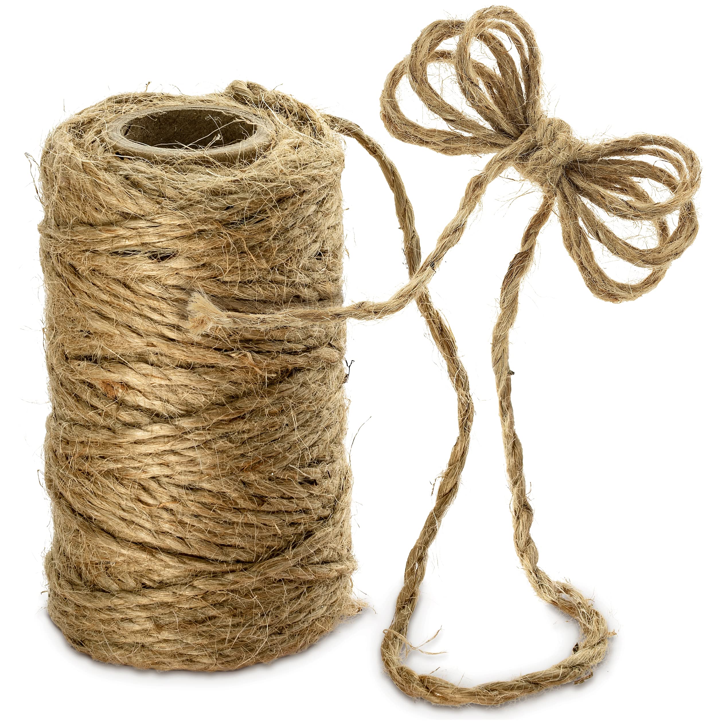 Soladirect Brown Jute Twine, Jute String 2-Ply, Jute Rope For Garden, Floristry, Craft Works, Wrapping, Decoration, Diy (25 M / 82 Ft)