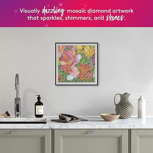 Miniatura 5 de DIAMOND ART CLUB - Juego de pintura con diamantes, lienzo de Otoño en Leavenworth, lienzo redondo 5D para principiantes, divertidas manualidades