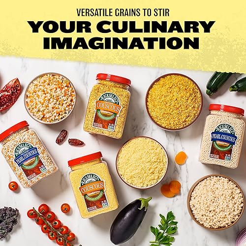 Miniatura 6 de RiceSelect Cuscús, pasta de cuscús de trigo estilo marroquí, sin OMG, tarro de 26.5 onzas, (paquete de 1)