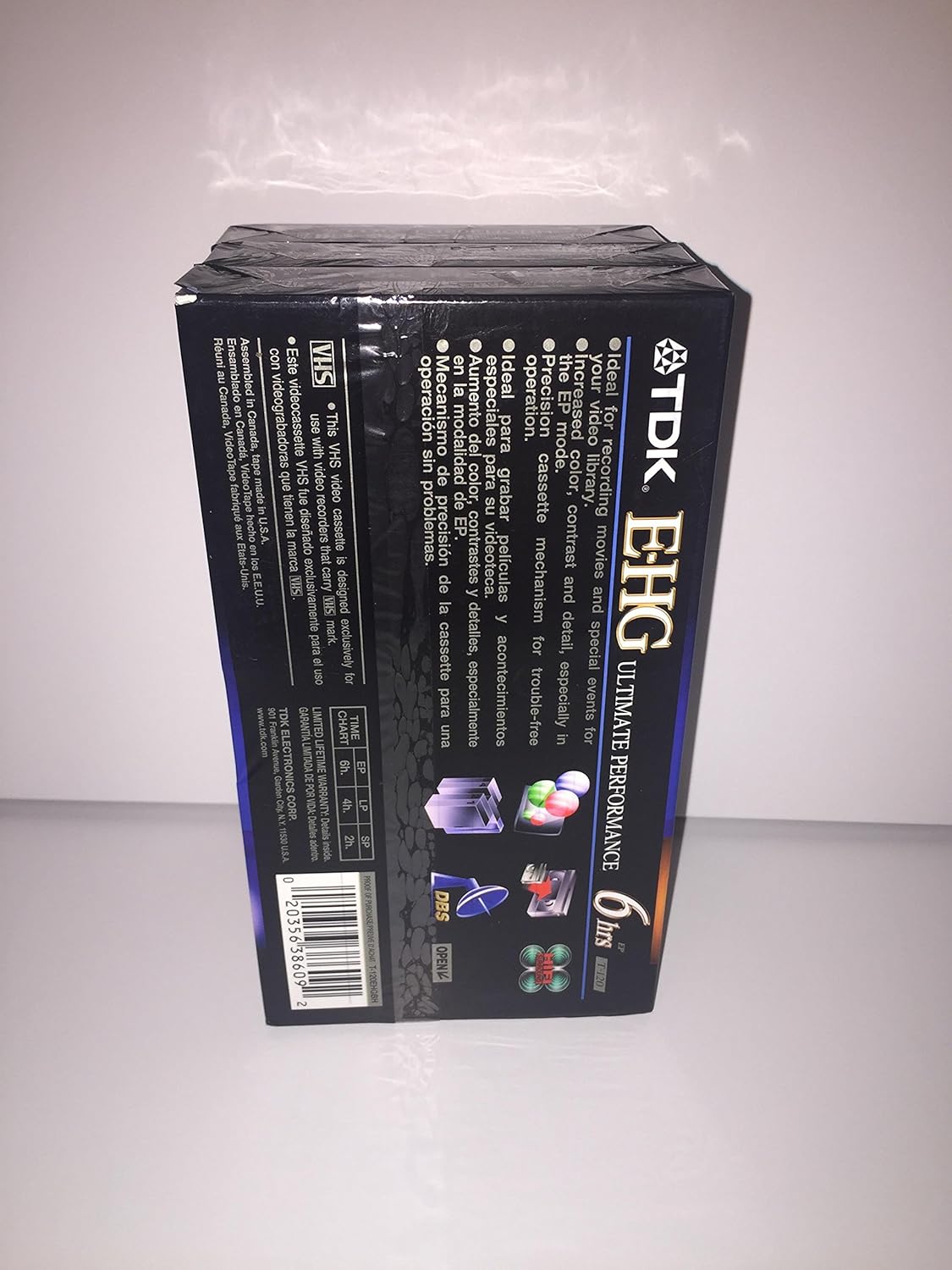 TDK Extra High Grade T-120 Video Tapes, 3 Pack