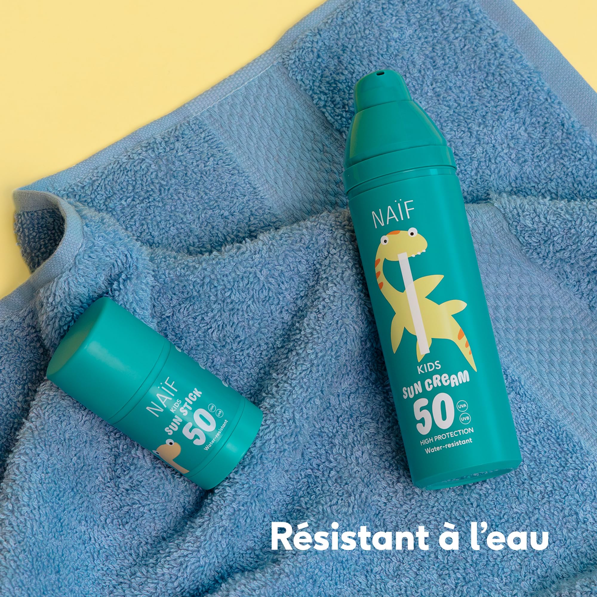 Naïf - Stick solaire pour enfants - FPS 50 - Dès 3 ans - Protection UVA et UVB - Résistant à l'eau - Testé dermatologiquement - Sans microplastiques - Sans parfum– 15 g