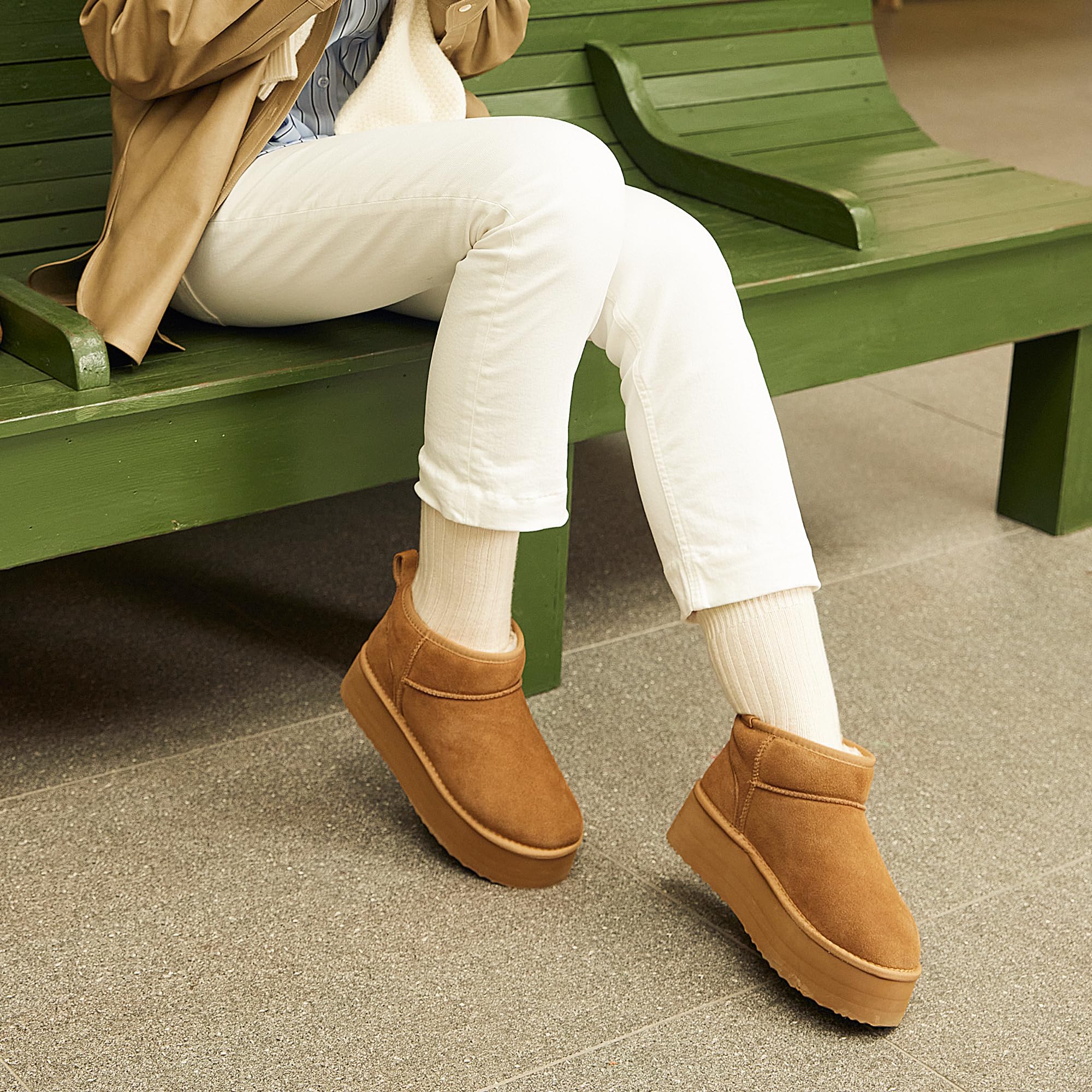DREAM PAIRS Klassische Schneestiefel für Damen