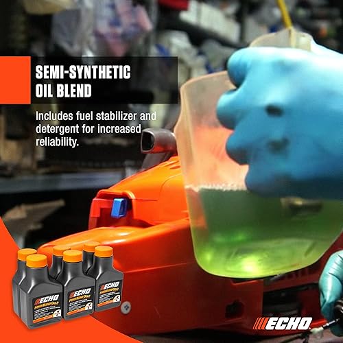 Miniatura 5 de Echo 6450001G Power Blend Gold Oil Mix 50:1 para 2 tiempos, equipo de potencia para exteriores, semisintético de alto rendimiento, baja emisión de