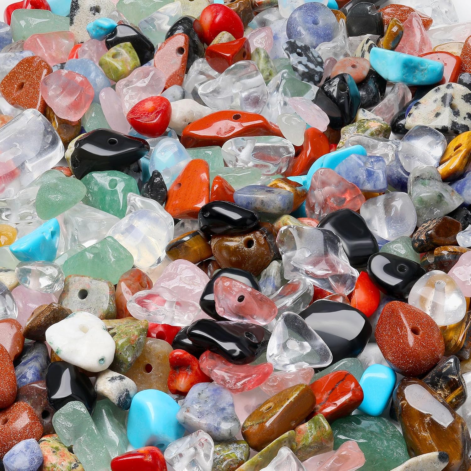 XIANNVXI Multicolor Crystal Beads Natural Chip Stone Beads 400Pcs image 2