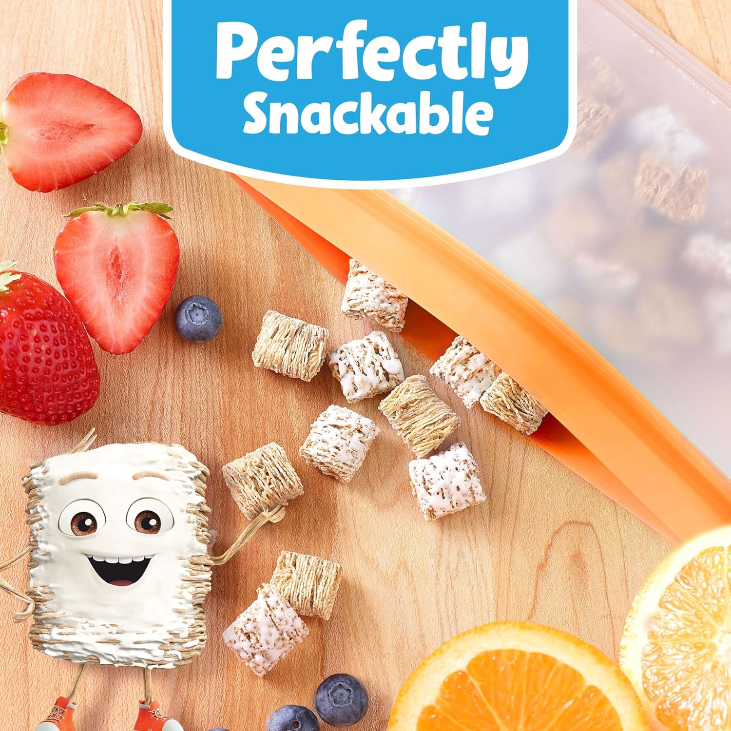 Kellogg's Frosted Mini-Wheats Little Bites Cold Breakfast Cereal, Fiber Cereal, Kids Snacks, Original (10 Boxes)