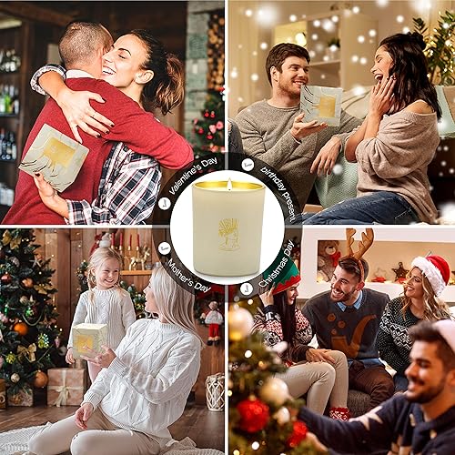 Miniatura 4 de Velas de Navidad velas perfumadas de Navidad con canela y manzana velas para el hogar vela en tarro de 78 onzas hasta 55 horas de tiempo de