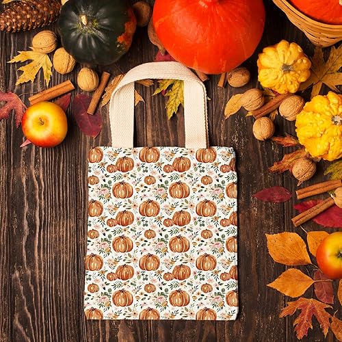 Miniatura 6 de AnyDesign - Paquetes de tela de algodón para otoño, diseño de calabaza y acuarela, estampado floral, cuartos gordos de cosecha de otoño, telas de