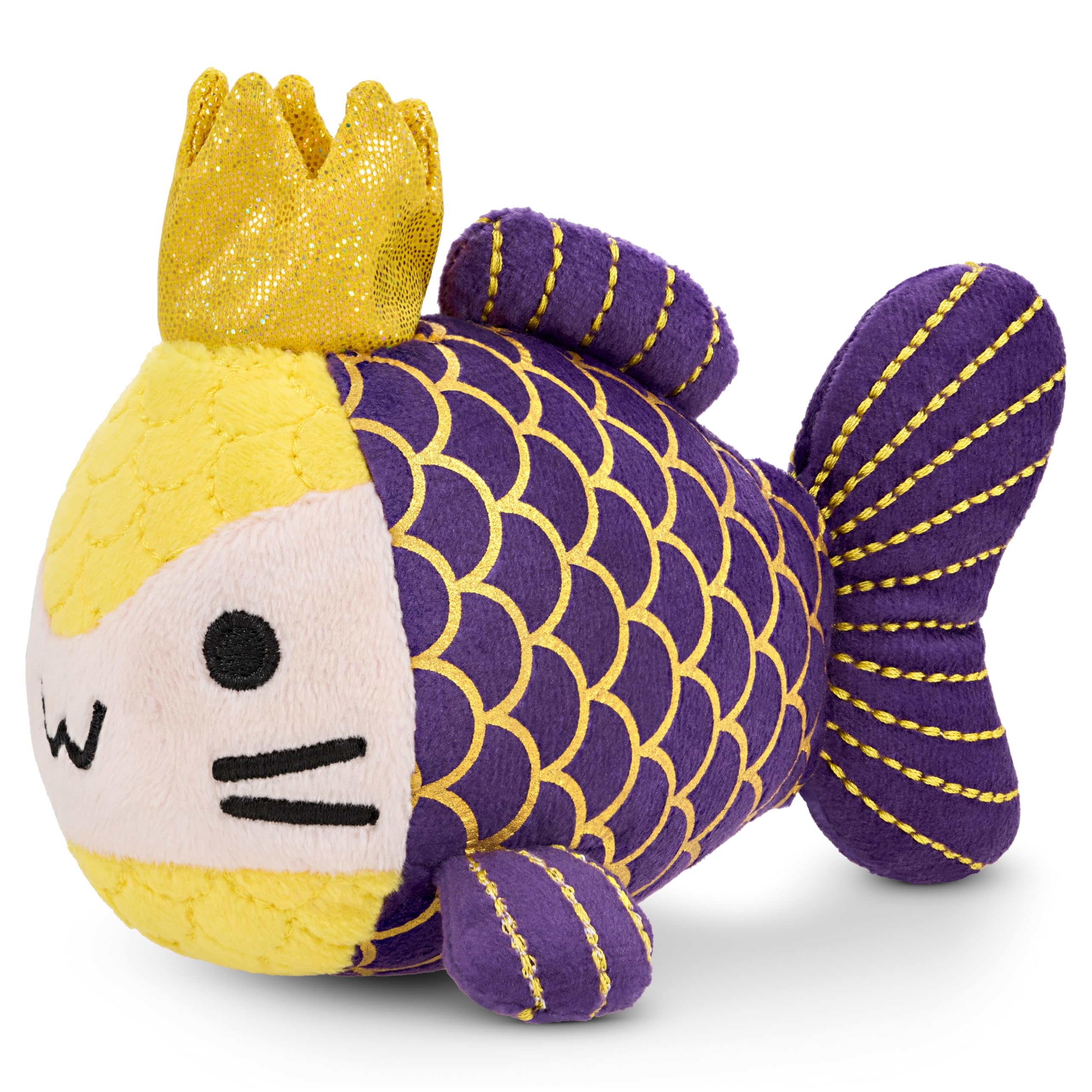 The Catnip Queen Refillable Catnip Fish Toy with Silvervine - Organic Catnip Kicker for Indoor Cats Royal Catch