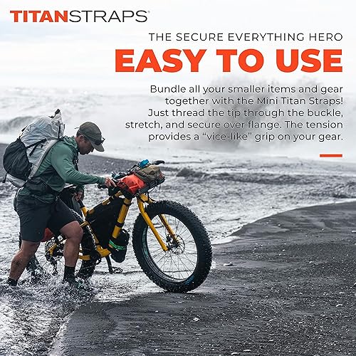 Miniatura 6 de Titan Utility Straps - Juego de correas para organizar cables de computadora, artes y manualidades y cañas de pescar (10 pulgadas de longitud4