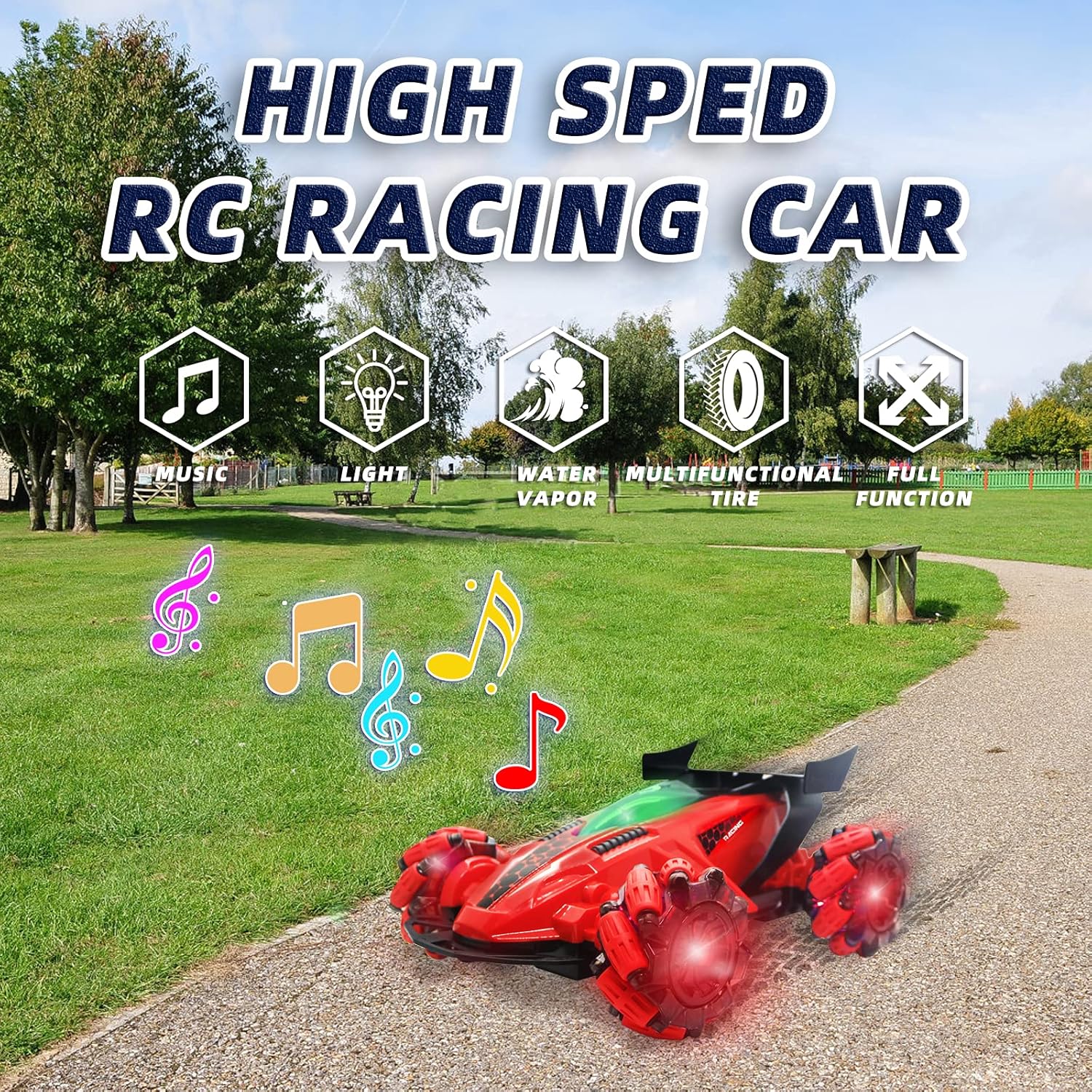 New Arrivals Remote Control Car for Kids, 1:14 Fog Stunt Drift Rc Car High Speed Racer Remote Control Vehicles Toys, 25 KM/H 2.4Ghz 360° Rotation Fast Stunt Toy Cars with Dazzling Lighting for Boys Girls Free Shipping Over $50 Remote Control Car for Kids, 1:14 Fog Stunt Drift Rc Car High Speed Racer Remote Control Vehicles Toys, 25 KM/H 2.4Ghz 360° Rotation Fast Stunt Toy Cars with Dazzling Lighting for Boys Girls