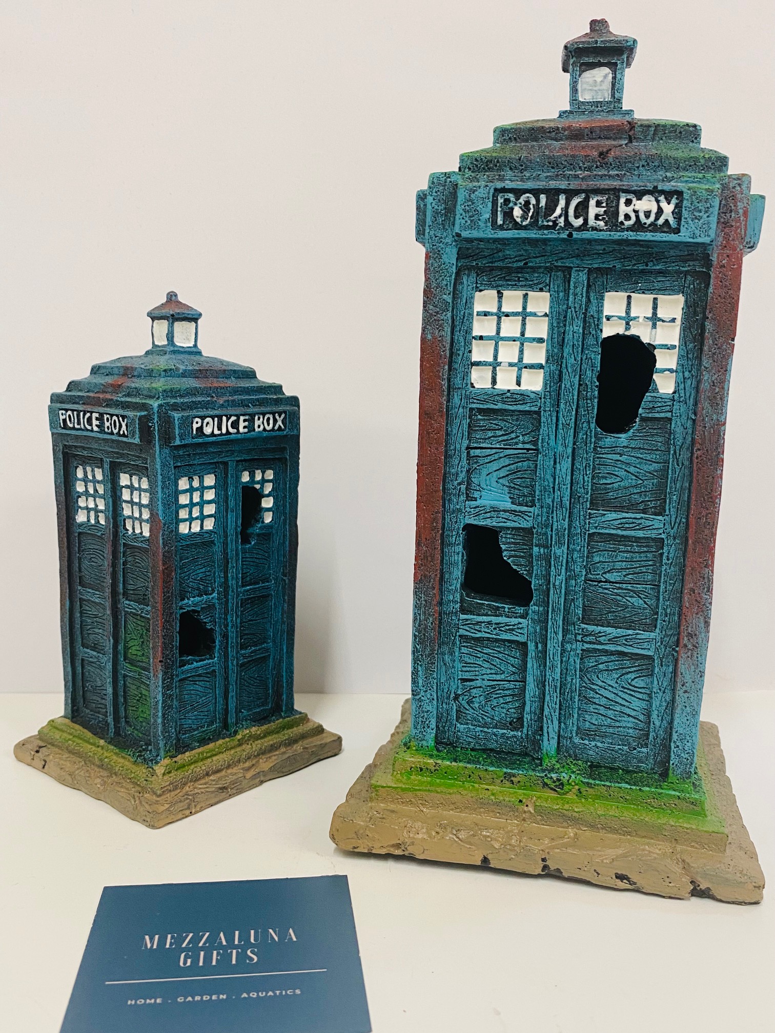Dr Who Tardis Police Box Aquarium Fish Tank Ornament (LARGE 26CM) Pet Supplies