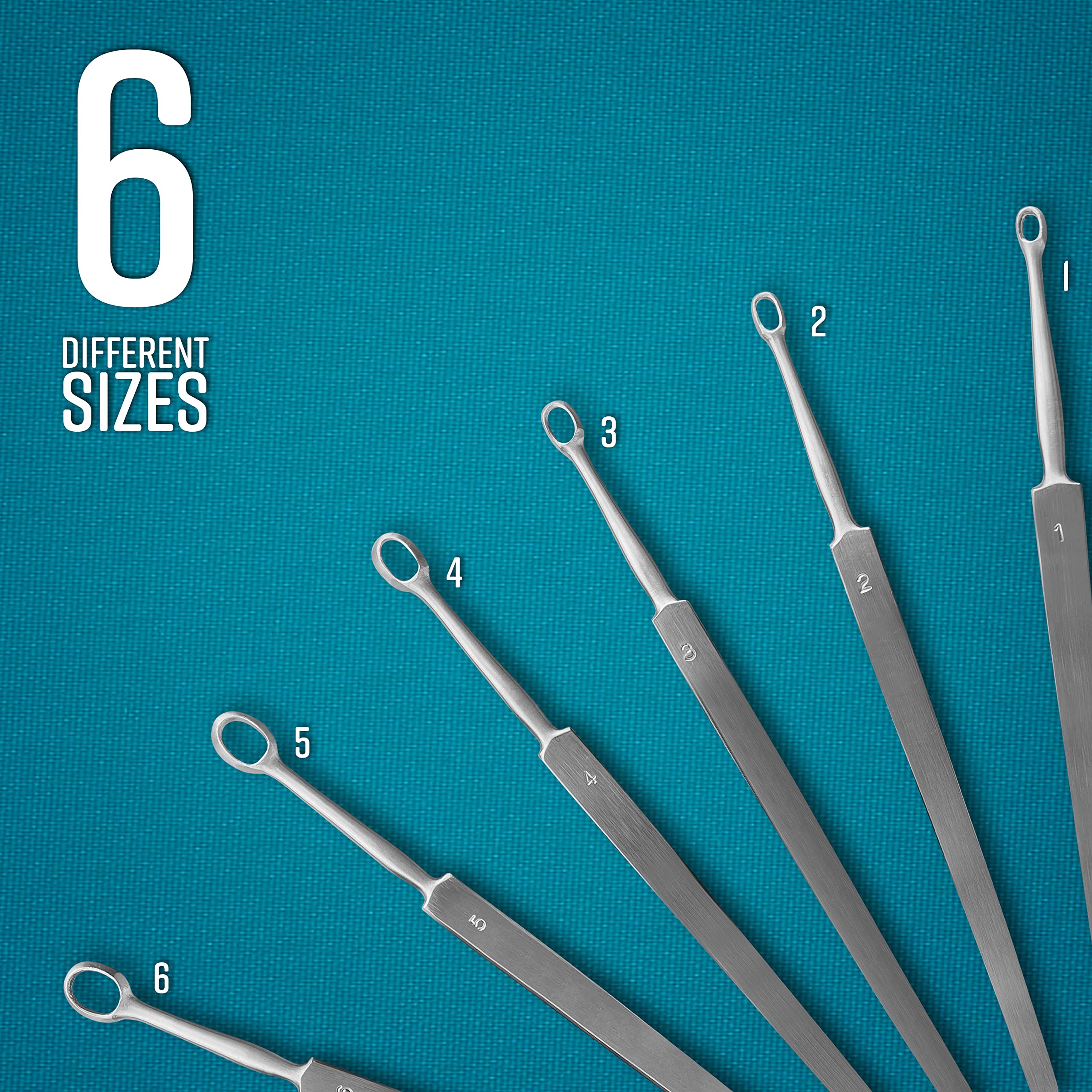 SURGICAL ONLINE 6 Pcs Set Fox Dermal Curettes Surgical ENT Medical Instruments 1, 2, 3, 4, 5, 6 mm — Amazon image 2