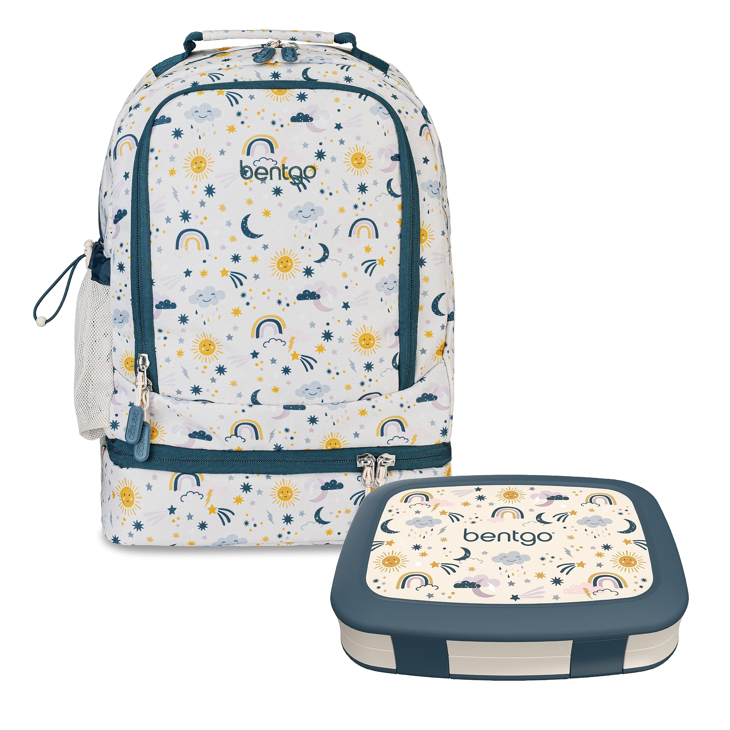 Bentgo 2-in-1 Backpack Insulated Lunch Bag Set With Kids Prints Lunch Box Friendly Skies