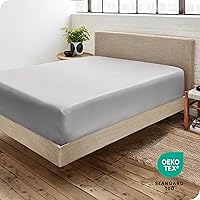 Vista 220 de Bare Home - Sábana bajera de microfibra 1800 muy suave y duradera, para colchones altos tamaño individual, color gris pardo