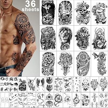 Yazhiji Temporary Tattoos Stickers Set