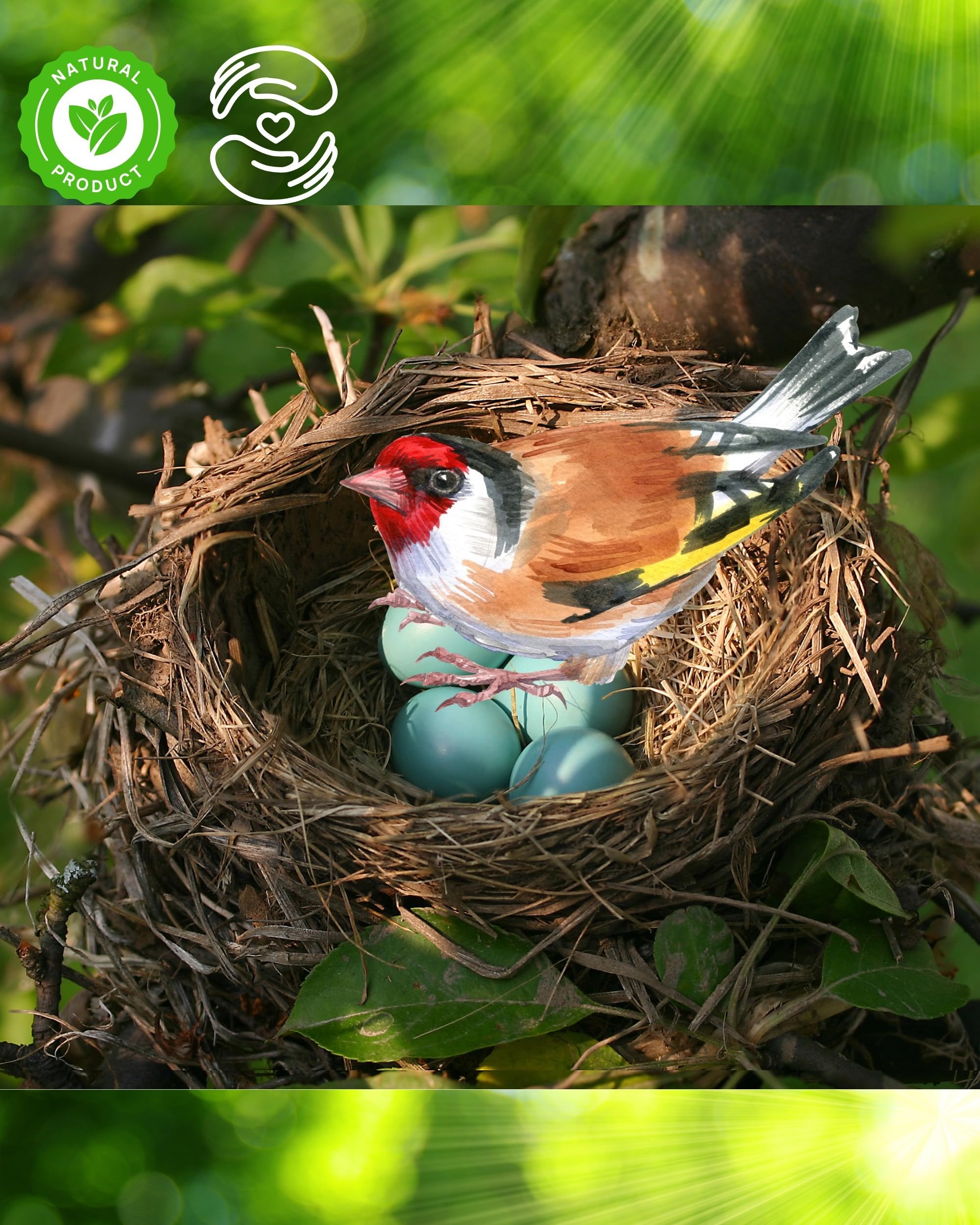 ONELINK MALL Natural Coconut Fiber Nesting Material/Bright Adult Coco Fiber Nesting Material for Birds for Making Nest, Laying Eggs Breeding As Natural Nest (Brown, 100 gm) 1
