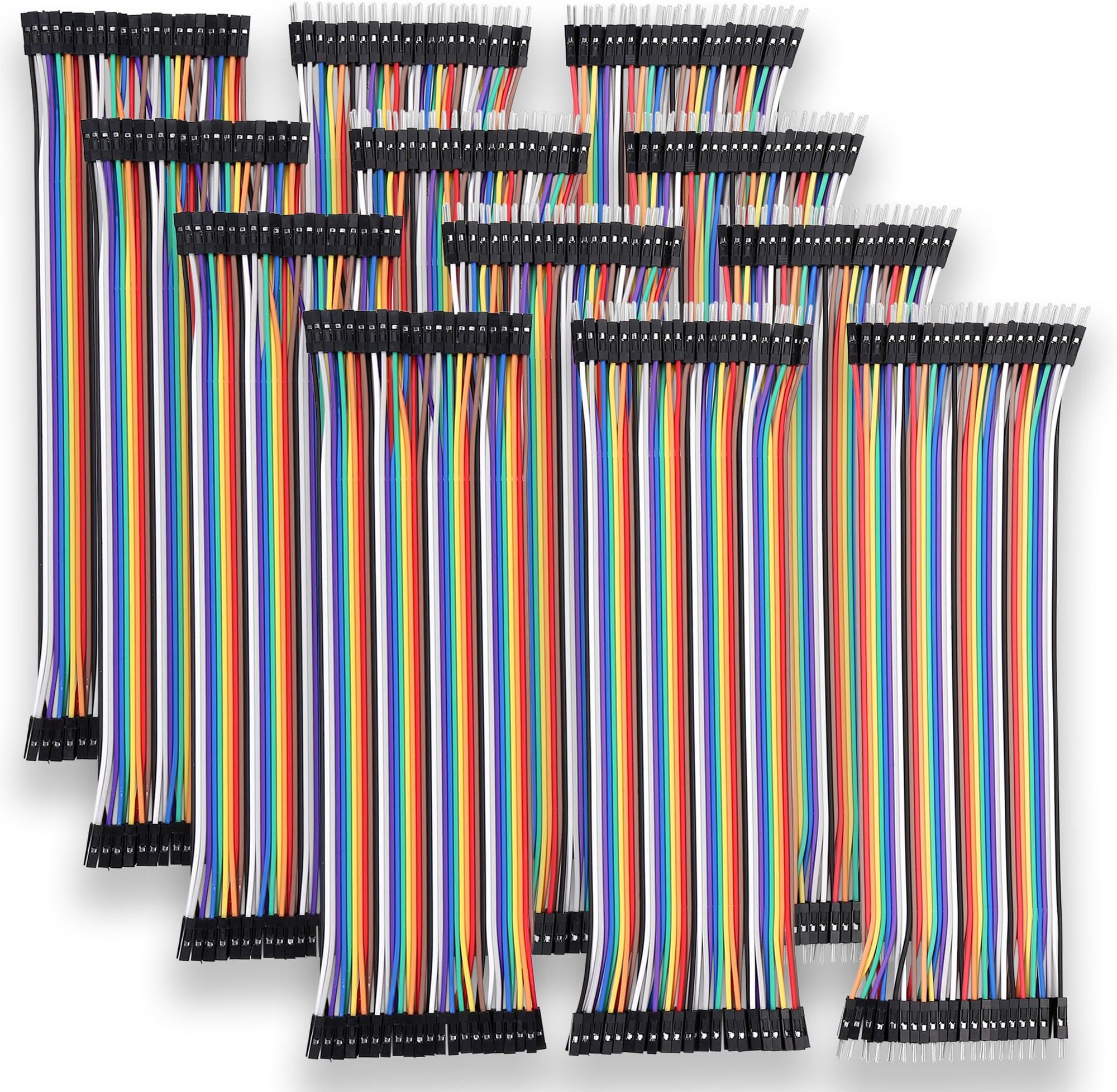 480-Piece 2.54mm Dupont Jumper Wire Kit, 20cm Male-to-Male, M-to-F, Female-to-Female for Arduino, Raspberry Pi, ESP32 Projects