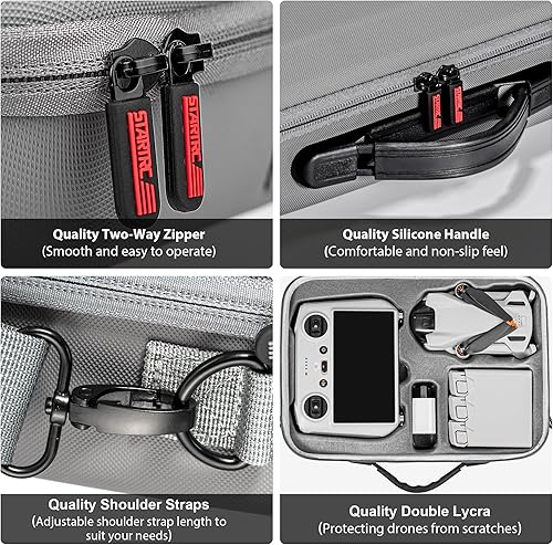 Miniatura 5 de STARTRC Estuche de transporte portátil bolsa de viaje para DJI Mini 3/Mini 3 Pro Accesorios, Mini 3 Pro Rc, compacto