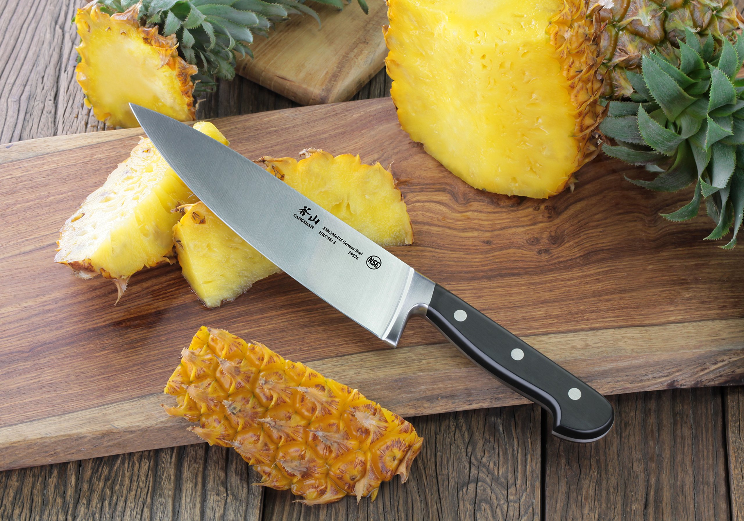 Cangshan V2 Series 59526 German Steel Forged Chef Knife, 8-Inch — Amazon image 5