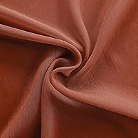 Vista 7 de Cortinas traslúcidas terracota de 84 pulgadas de largo para sala de estar y dormitorio, con ojales, estilo bohemio, aireadas, transparentes, de lino