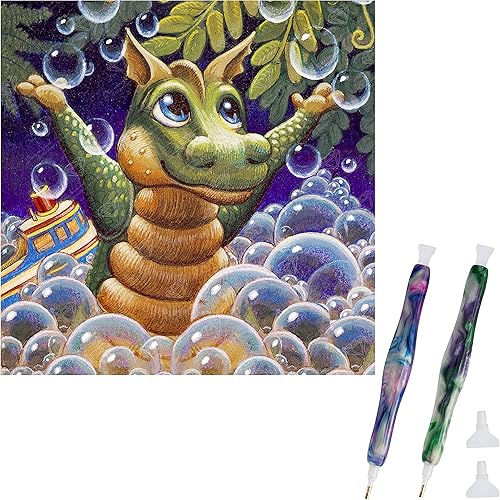Miniatura 1 de DIAMOND ART CLUB Bubbles Fantasy Diamond Painting Kit + Drill Pen 2 Pack