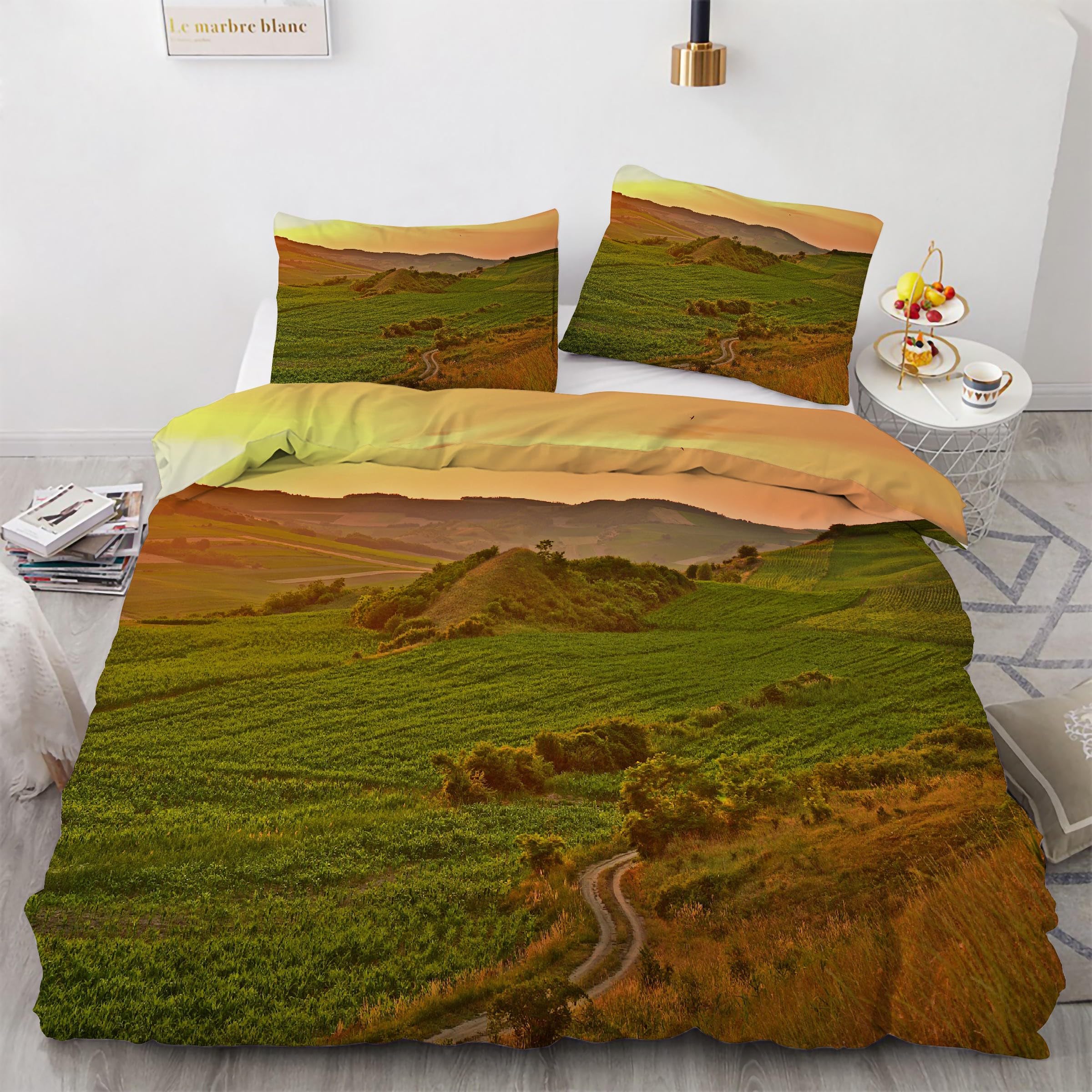 Fermeture Éclair Pratique sur cette Housse de Couette 160x200 Paysage