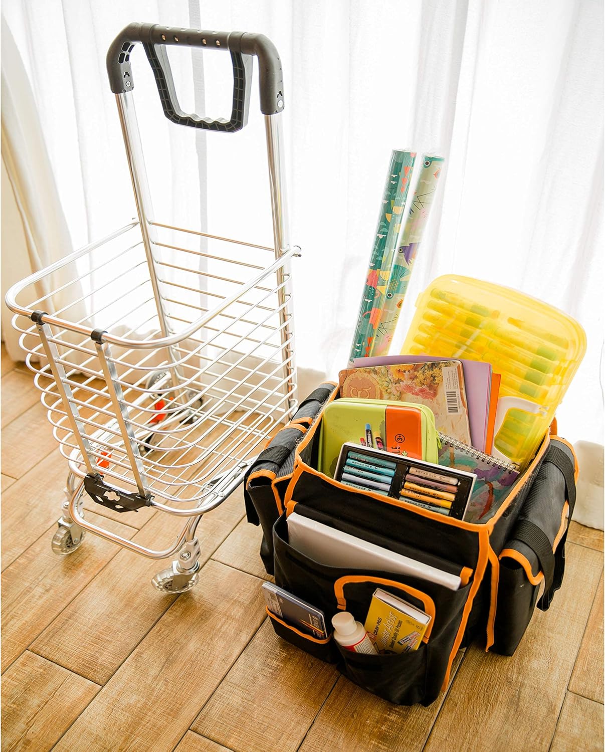 Review Discount Hereinway Foldable Shopping Cart Portable Grocery Cart Utility Lightweight Stair Climbing Cart with Rolling Swivel Wheels and Removable Waterproof Canvas Removable Bag Best Deal Hereinway Foldable Shopping Cart Portable Grocery Cart Utility Lightweight Stair Climbing Cart with Rolling Swivel Wheels and Removable Waterproof Canvas Removable Bag