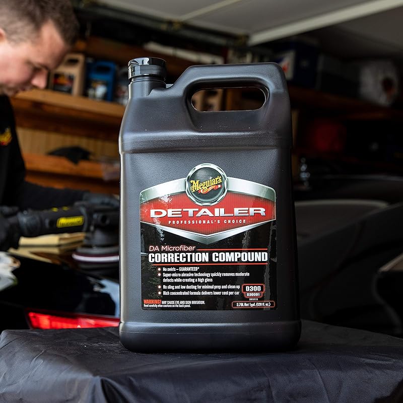 Meguiar's Microfiber Correction Compound - Advanced Polishing Solution for Removing Scratches, Swirls, and Oxidation, Ideal for Professional Detailers and Car Enthusiasts Alike 1 Gallon Correction Compound