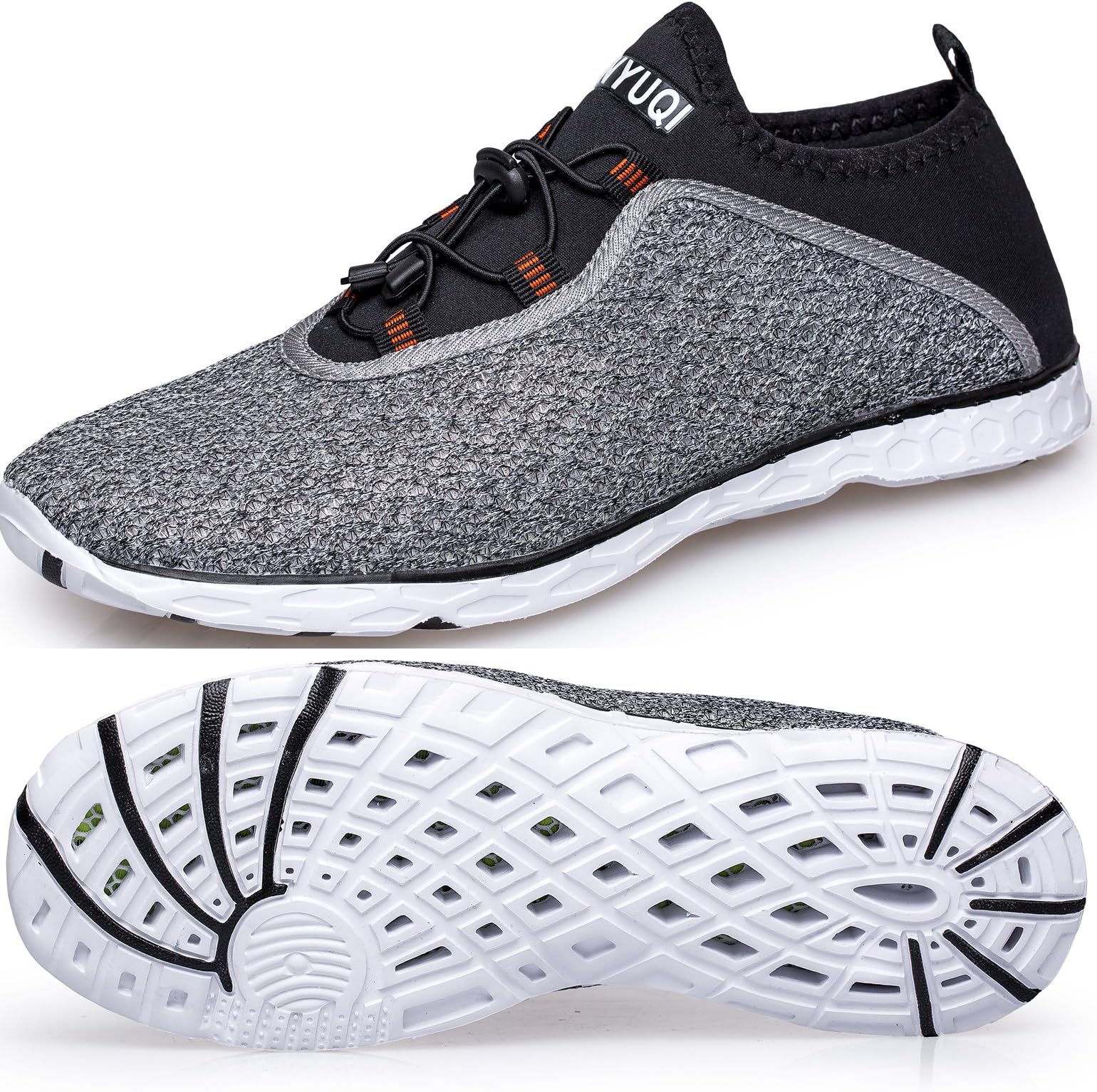 Men's Mesh Slip on Water Shoes,Gray 2,42EU/8.5US