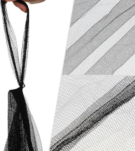 Vista 14 de 4 postes de esquina Mosquitera cortinas de cama grandes mosquiteros para dormitorio, decoración de princesa, cortinas con 4 colgantes de borla