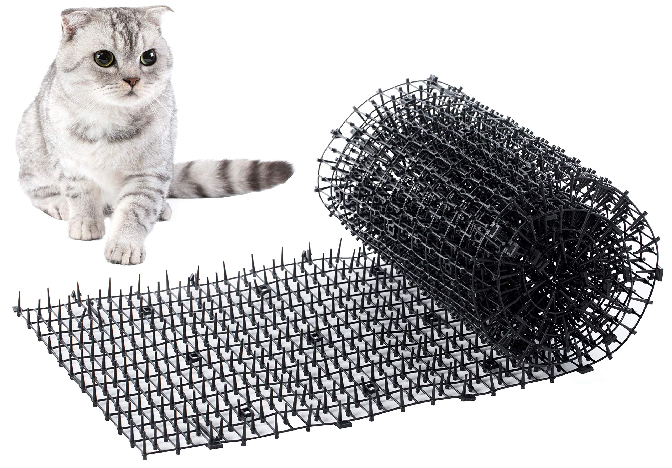 Gardenised Garden Spike Indoor and Outdoor Mat Prickle Strip Digging Stopper, Black (QI003860)