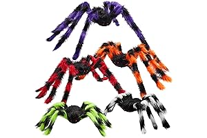 JOYIN Colorful Halloween Spider Prop Set