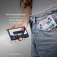 Vista 4 de Crosley CR3045BK-CS Cassette Tape Portable Wireless Bluetooth Speaker, Classic Black